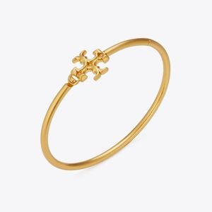 Tory Burch Gold Eleanor Hinged Cuff Bracelet with Dust Bag